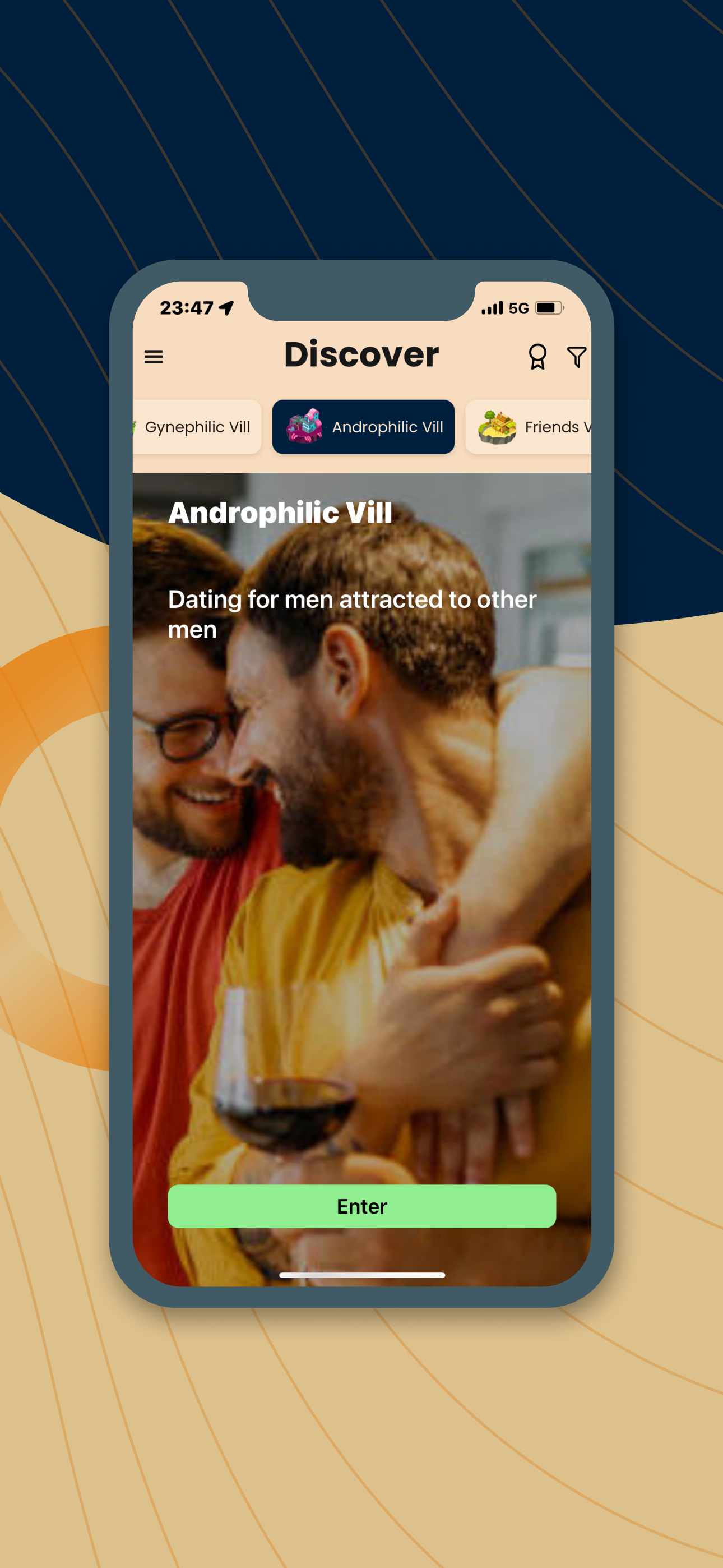 Androphilic Vill app screenshot